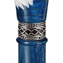 Hand-Painted Bald Eagle Wooden Walking Cane for Men