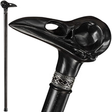 Raven Skull Walking Cane, Custom Length & Color