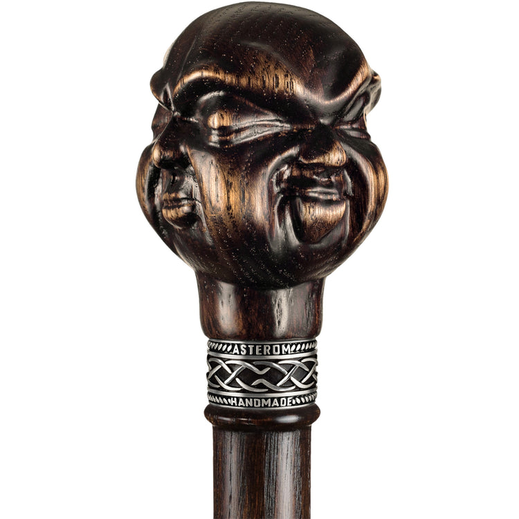 Buddha Walking Cane Sturdy Fully Carved Canes Sticks