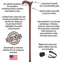 Fashionable Walking Cane for Men and Women, Oak Wood