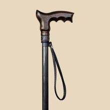 Cool Carbon Adjustable Cane with Ergonomic Wooden Handle