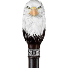 Hand-Painted Bald Eagle Knob Cane- Custom Length