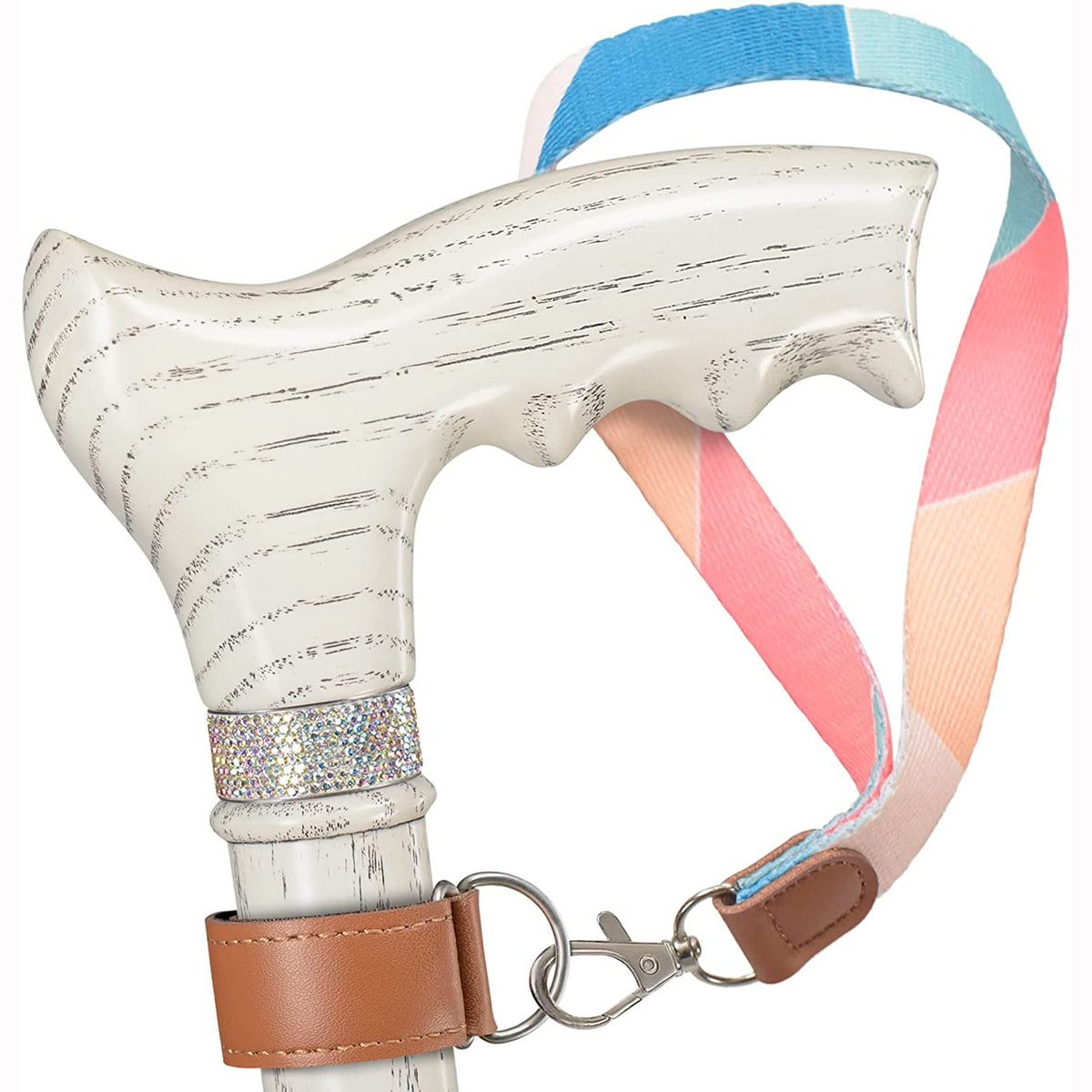 Stylish Walking Cane for Women with Rhinestones Custom Length and Co