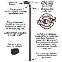 Hand-Painted Bald Eagle Cane- Custom Length