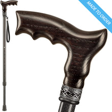 Cool Carbon Adjustable Cane with Ergonomic Wooden Handle