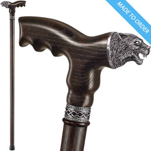 Wolf Walking Cane, Custom Length & Color
