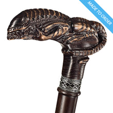 Alien - Hand Carved Xenomorph Walking Cane, Custom Length