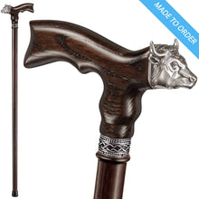 Bull Walking Cane, Custom Length & Color