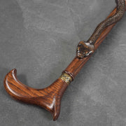 Snake Cane - Black Mamba Design - Custom Length and Color