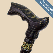 Black & Gold Cane Custom Length and Color