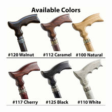 Bear Carved Wood Walking Cane - Custom Length and Color