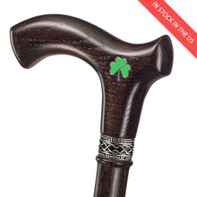 Irish Walking Cane - Shamrock- Ergonomic Wooden Cane