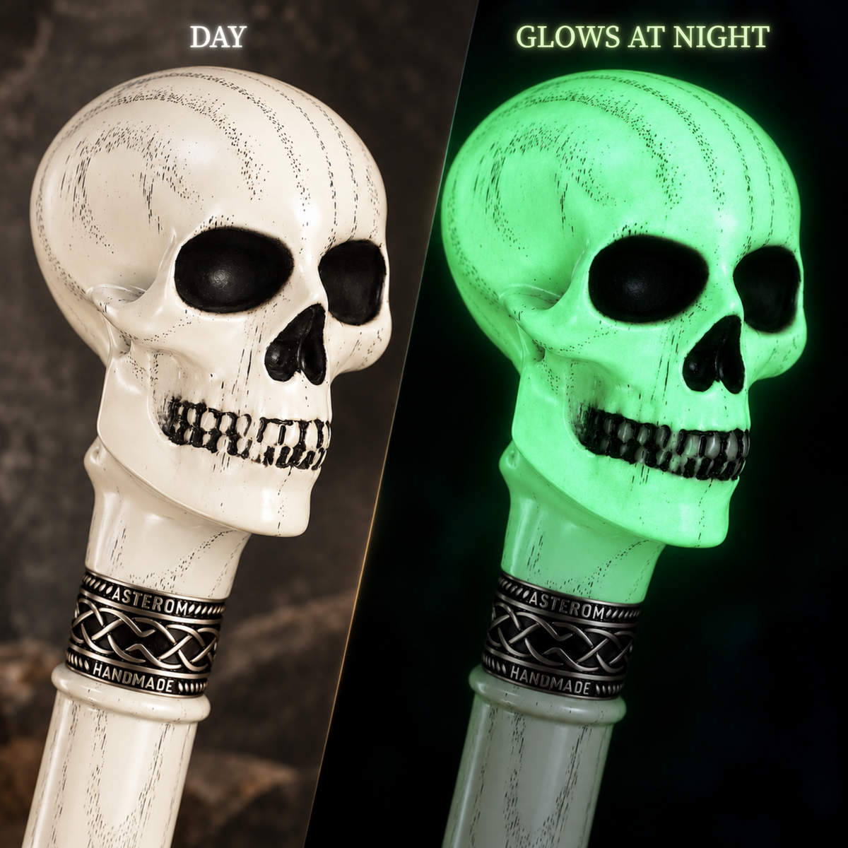 Glow in the Dark Skull Walking Stick, Cool Cane