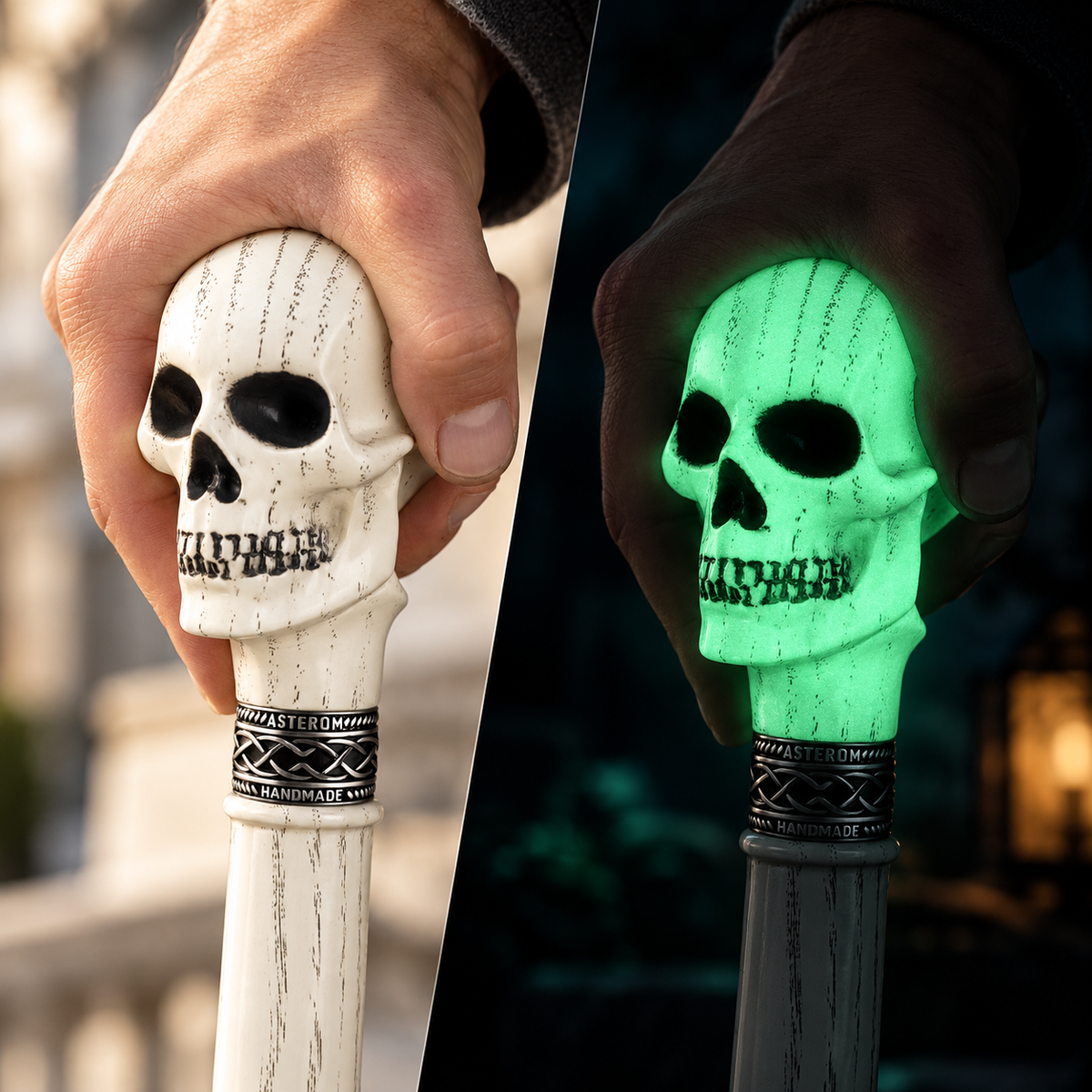Glow in the Dark Skull Walking Stick, Cool Cane