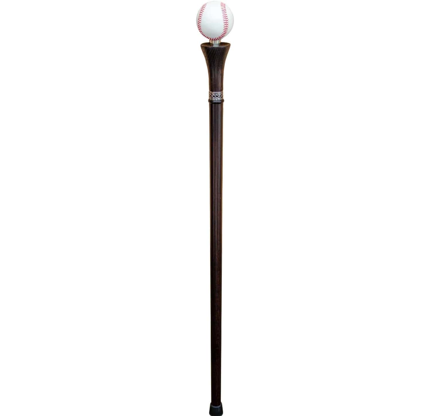 Baseball Walking Cane Sturdy Fully Carved Canes Sticks