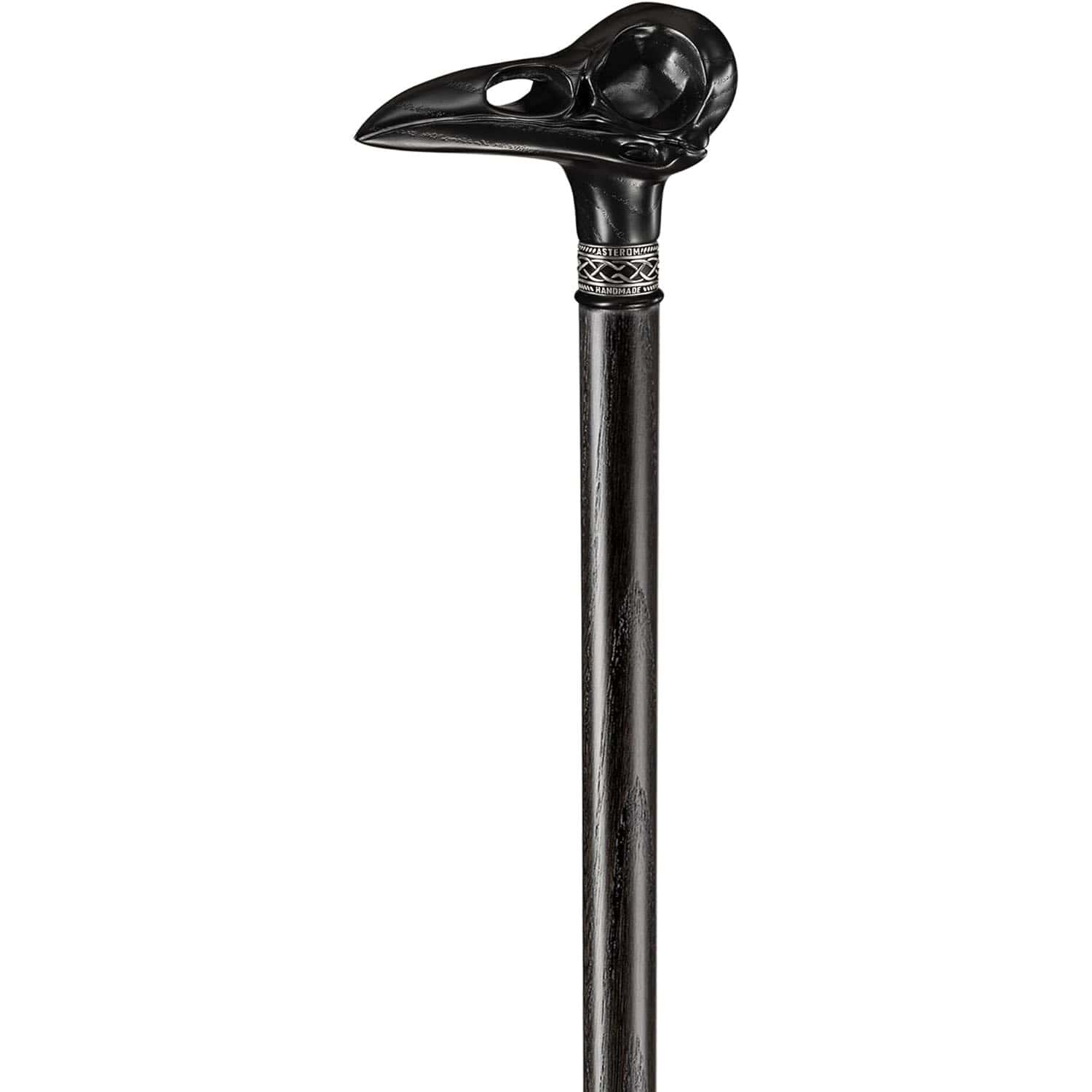 Raven Skull Walking Cane, Custom Length & Color