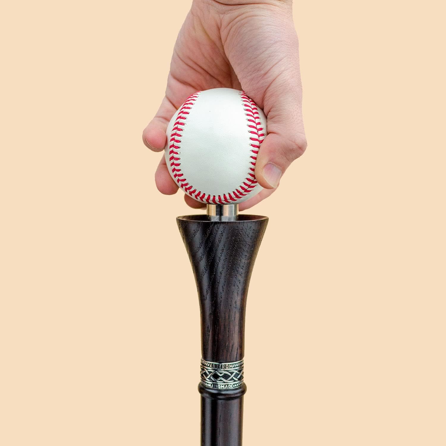 Baseball Walking Cane Sturdy Fully Carved Canes Sticks