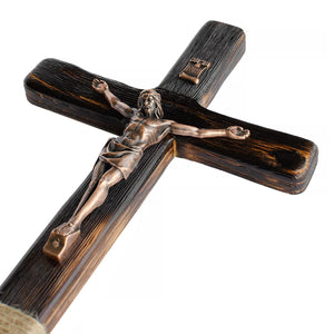 Unique Crucifix Rustic Wall Cross, Wooden Home Decor