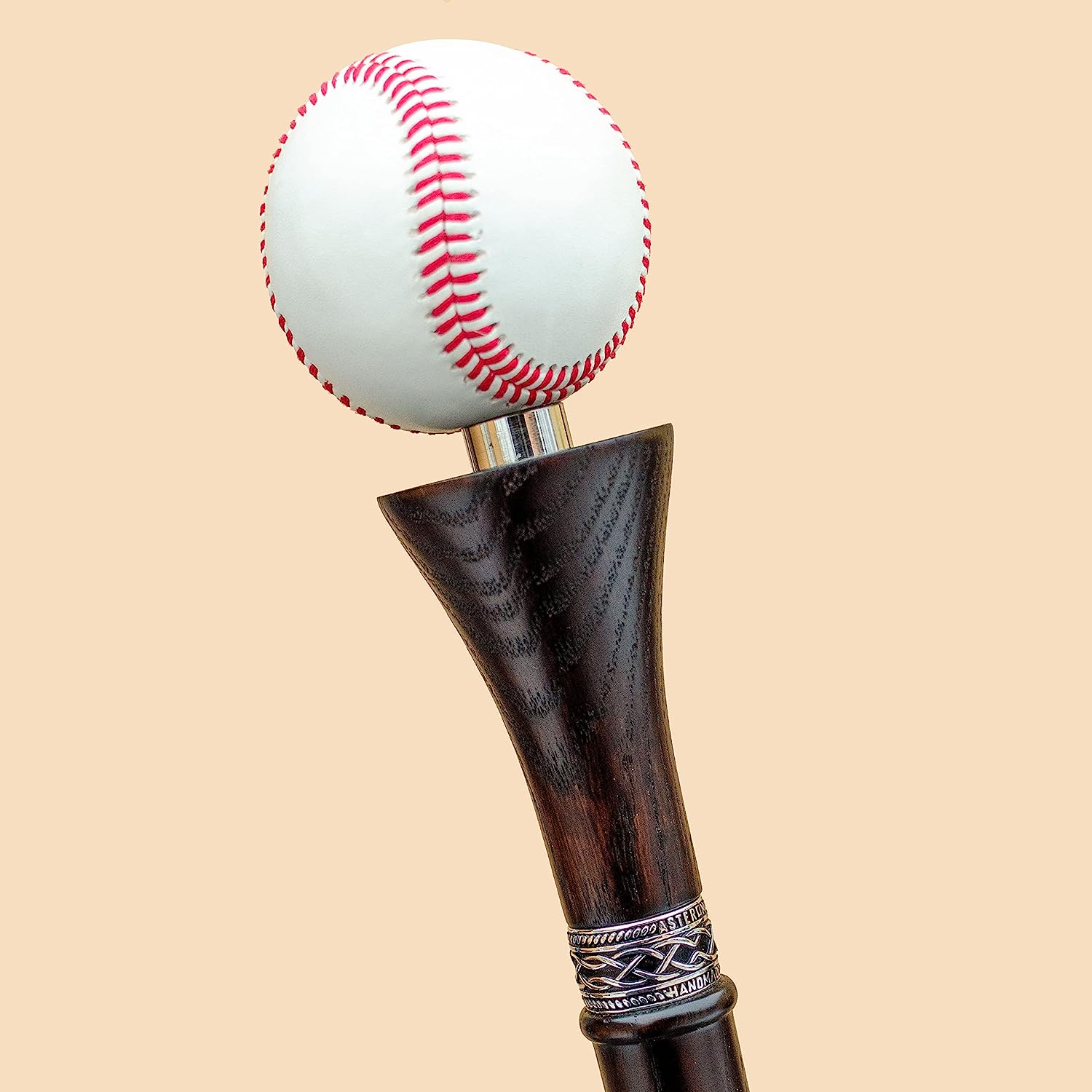 Baseball Walking Cane Sturdy Fully Carved Canes Sticks