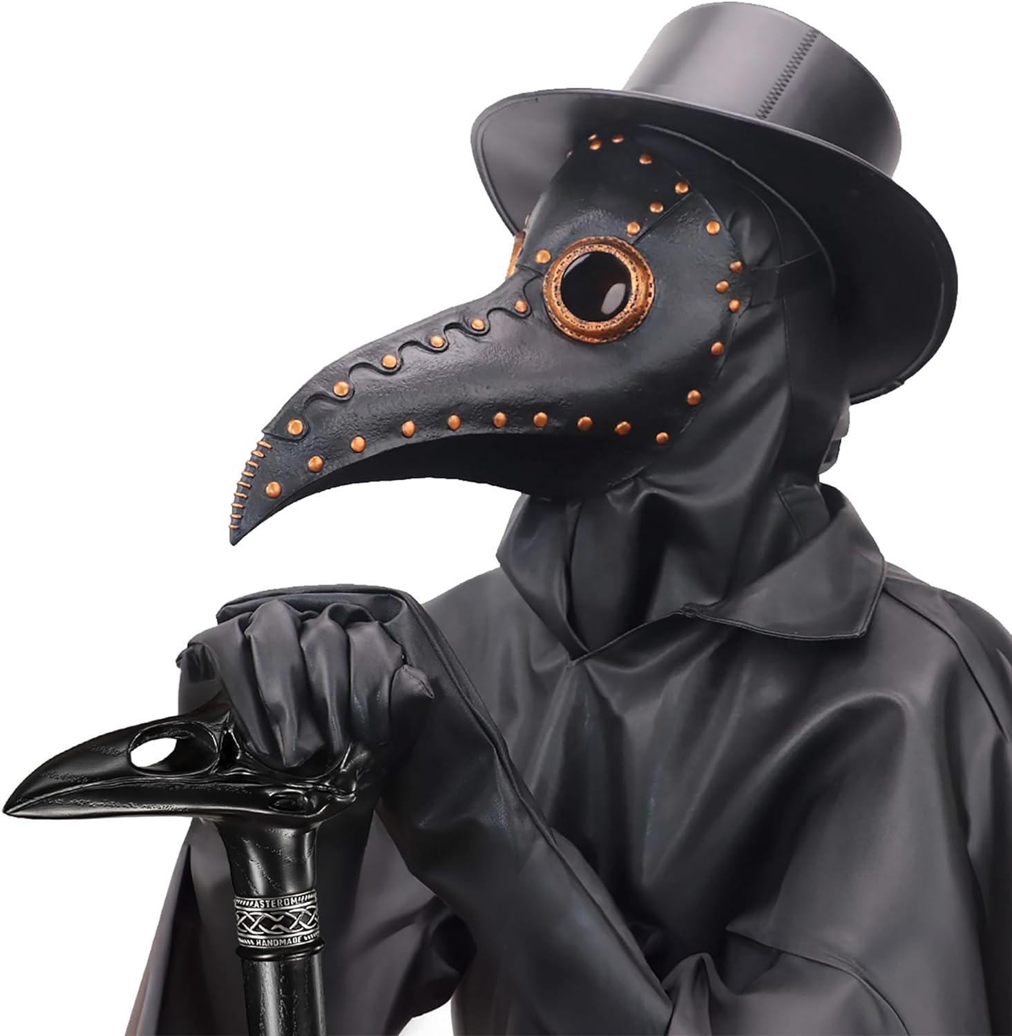 Raven Skull Walking Cane, Custom Length & Color