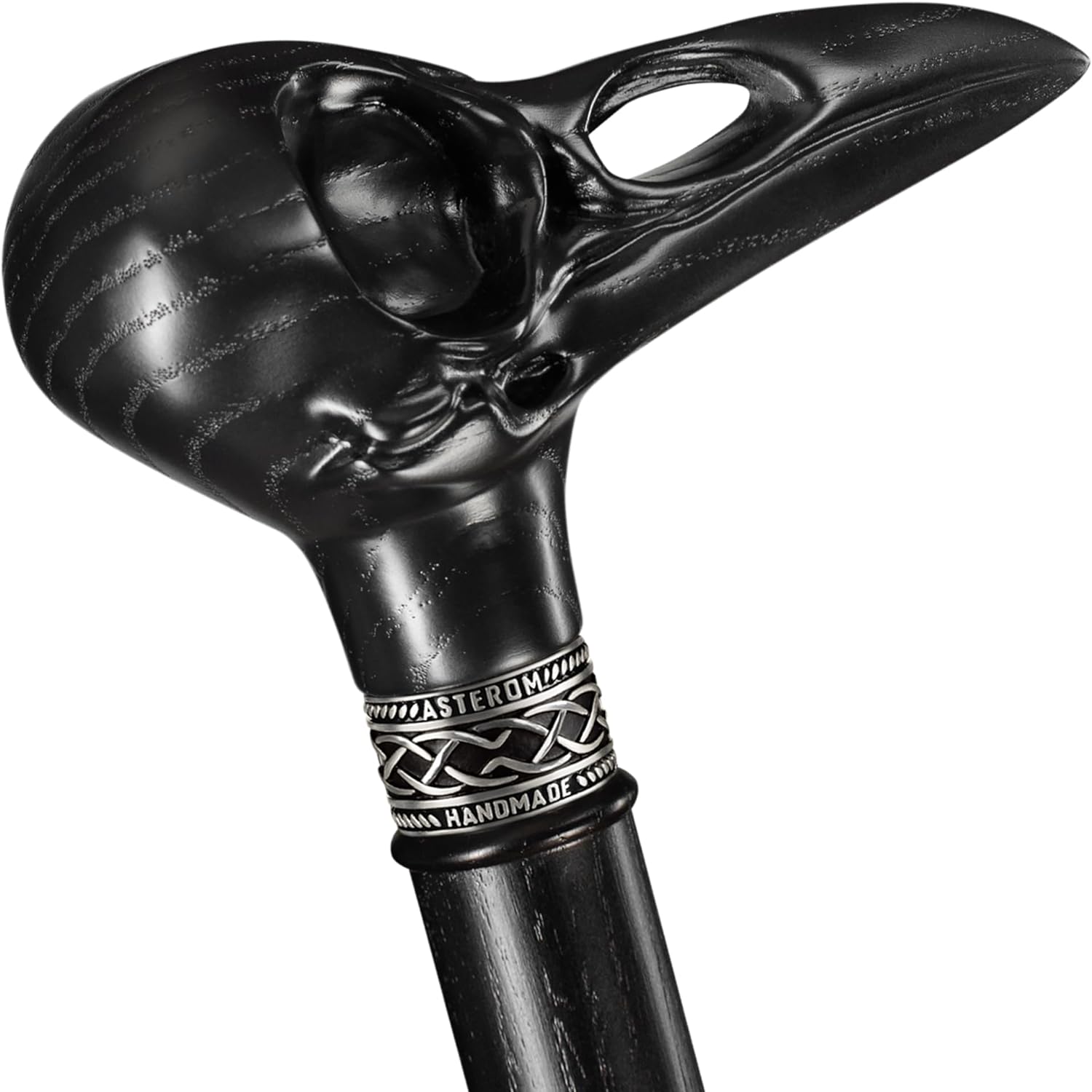 Raven Skull Walking Cane, Custom Length & Color