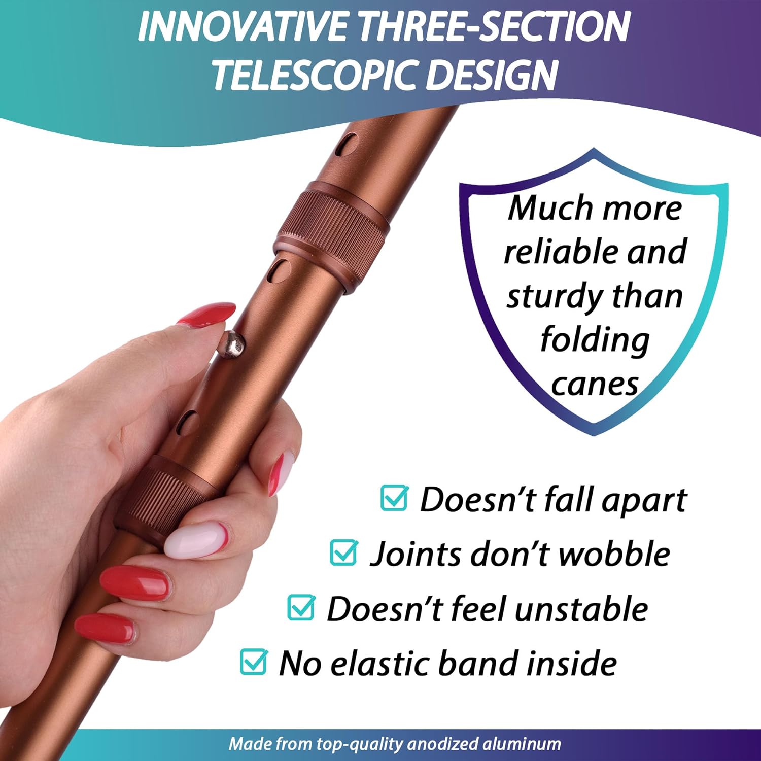 Hand-Painted Birdie Walking Cane for Women