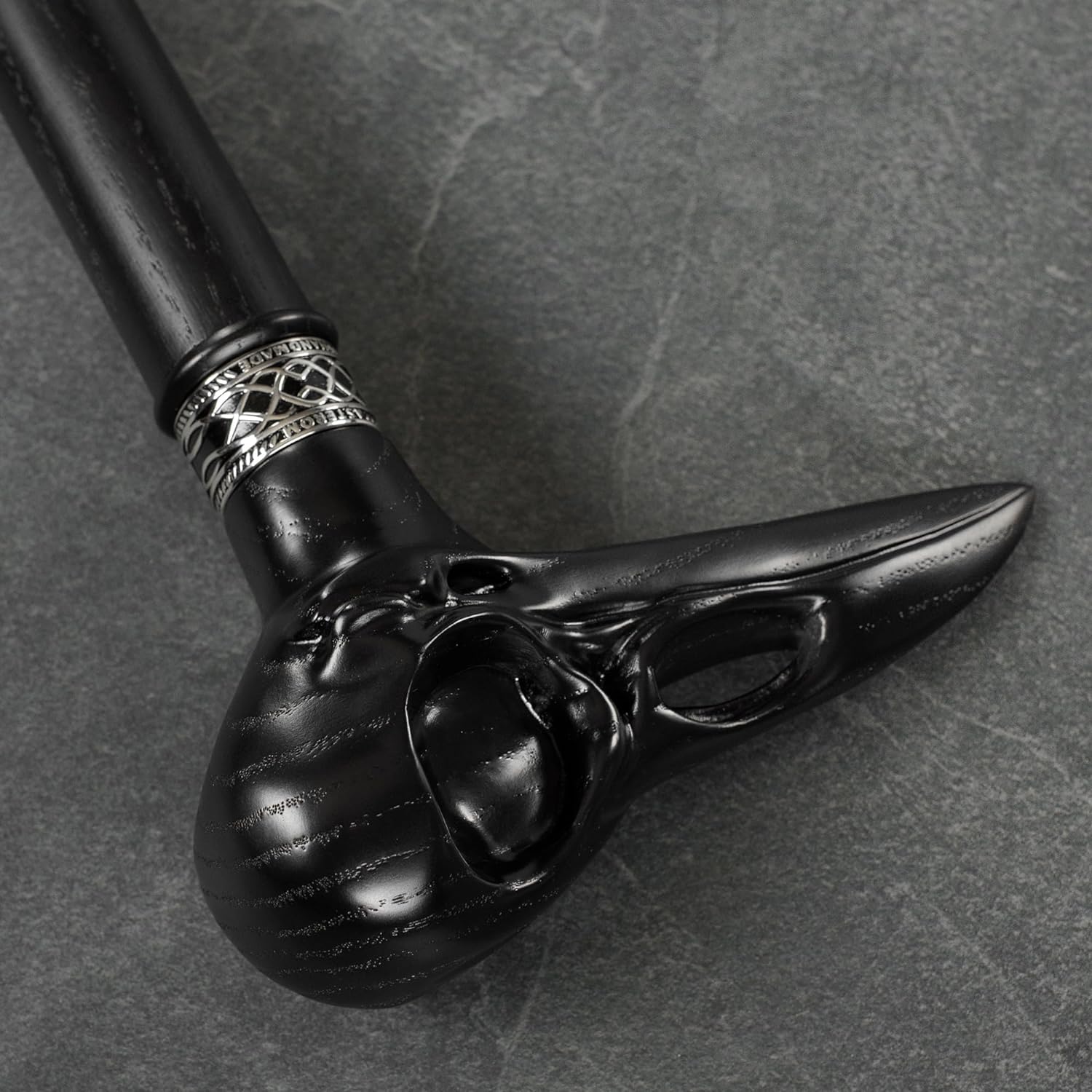 Raven Skull Walking Cane, Custom Length & Color