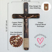 Unique Crucifix Rustic Wall Cross, Wooden Home Decor