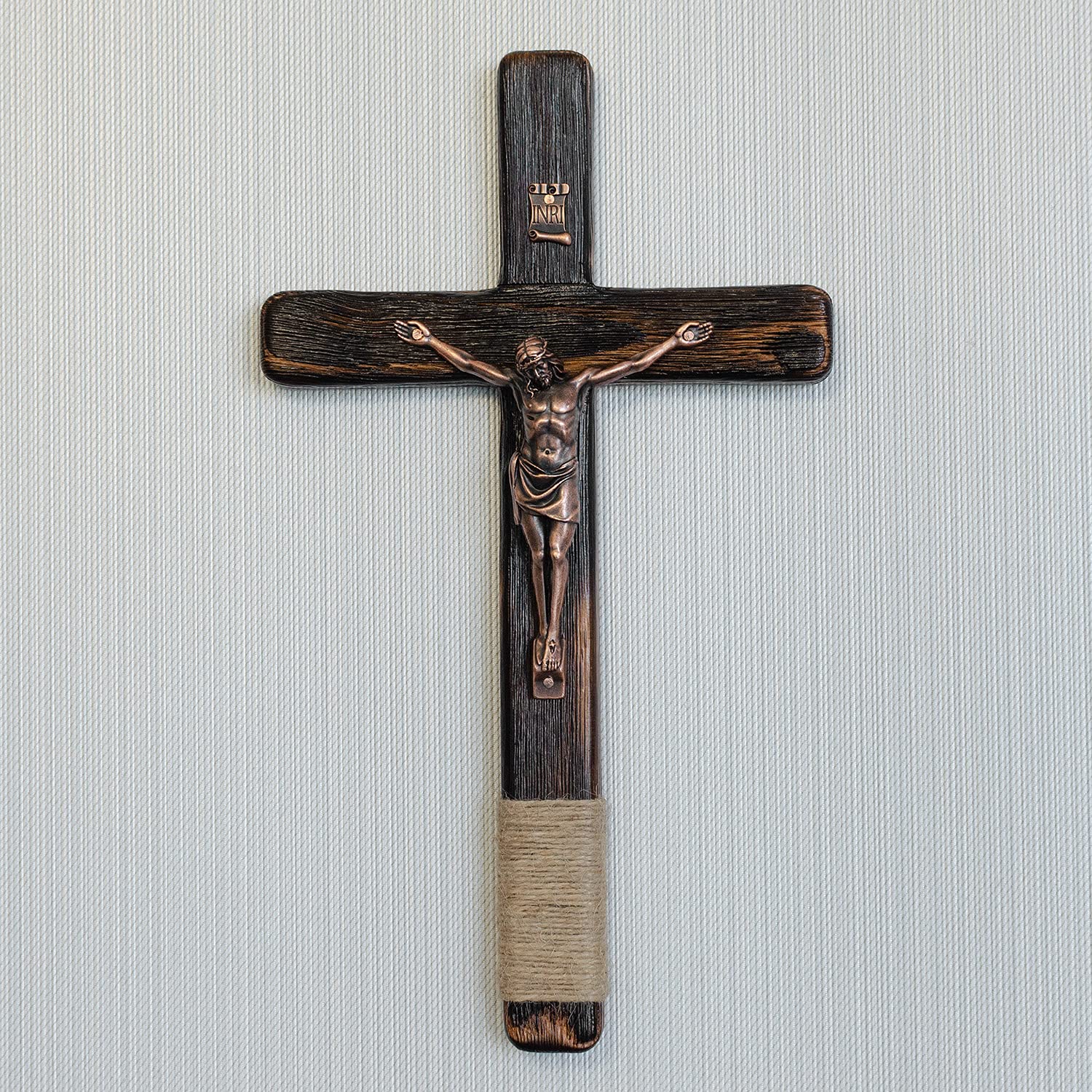 Unique Crucifix Rustic Wall Cross, Wooden Home Decor