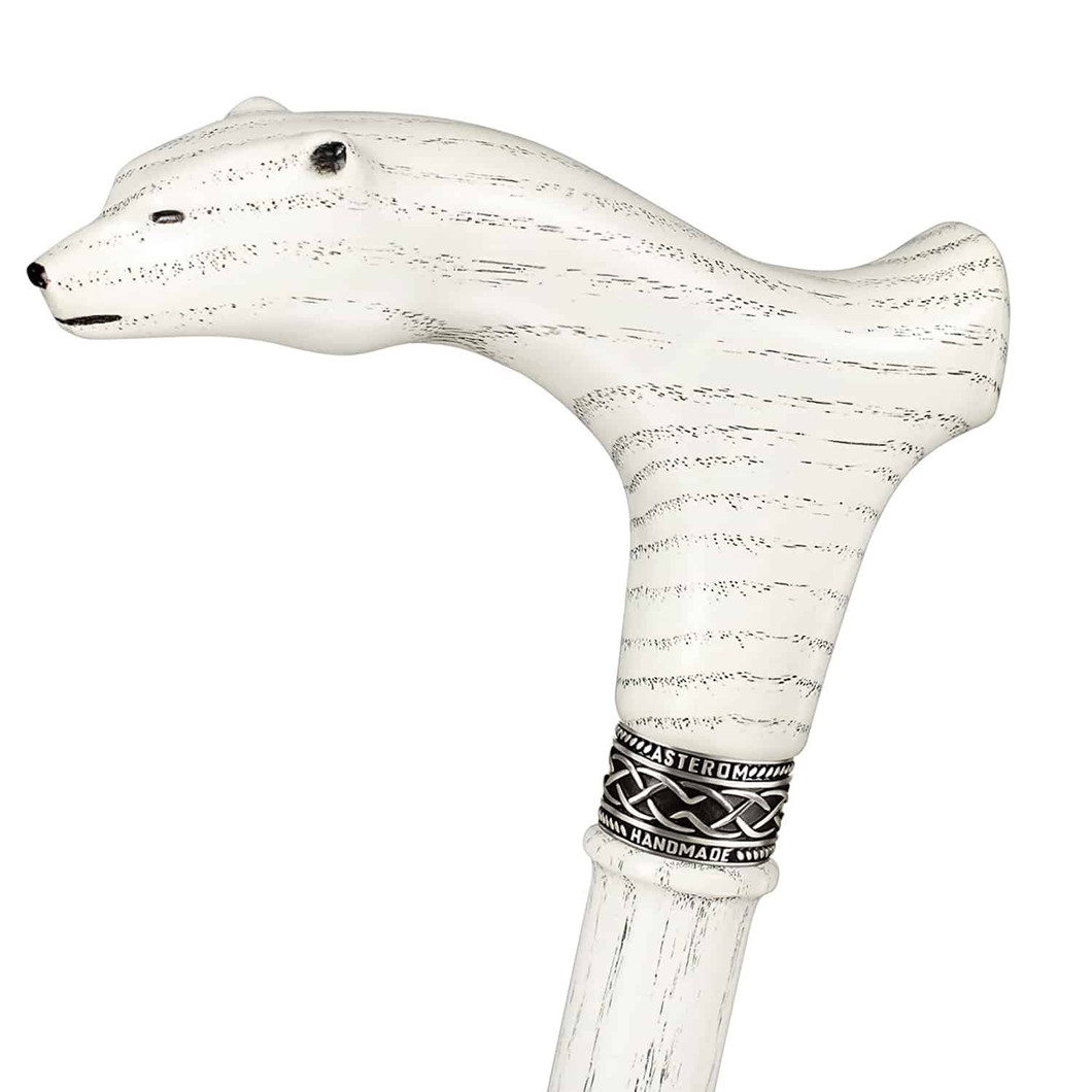 Polar Bear Walking Cane, Custom Length