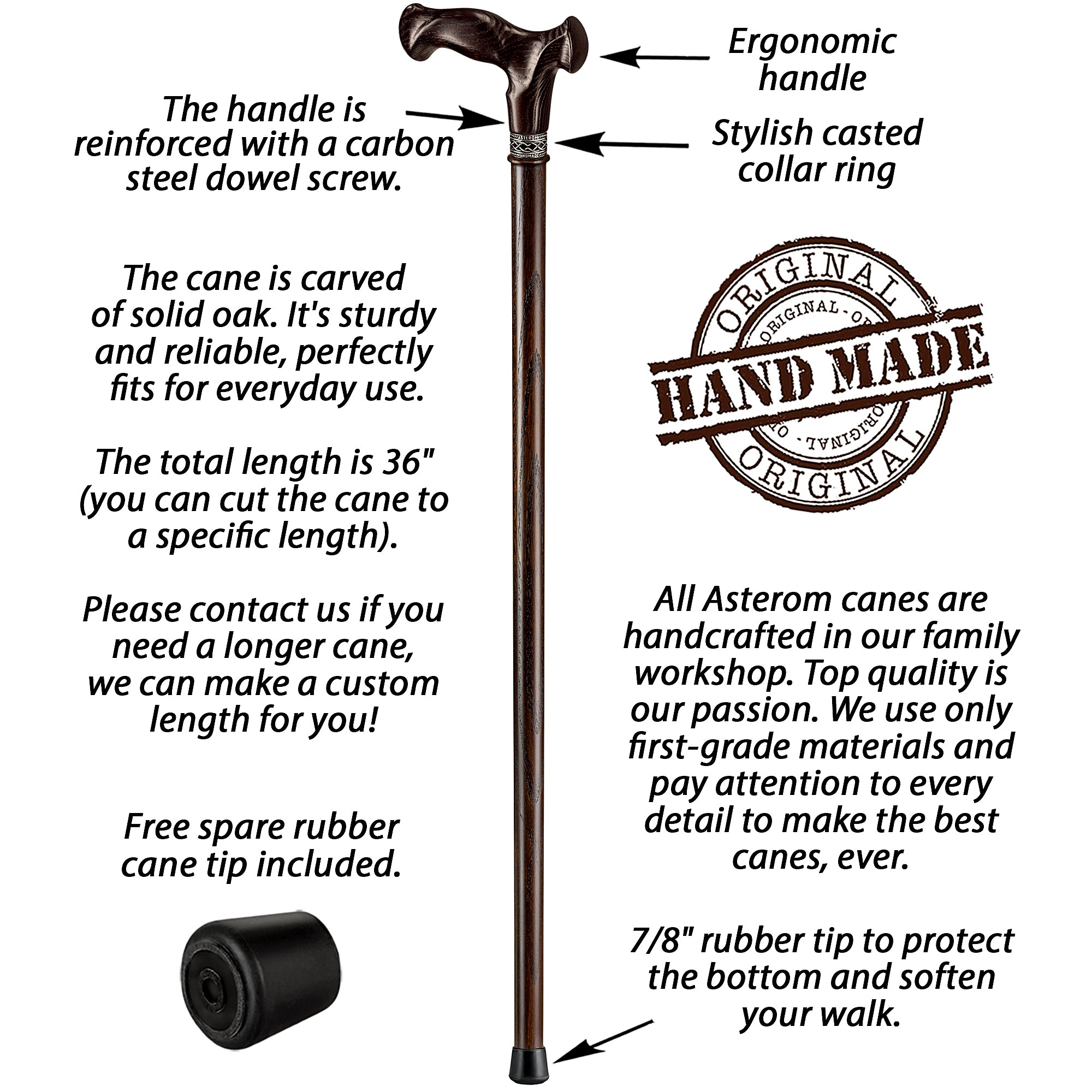 Vesper Cane - Custom Length and Color