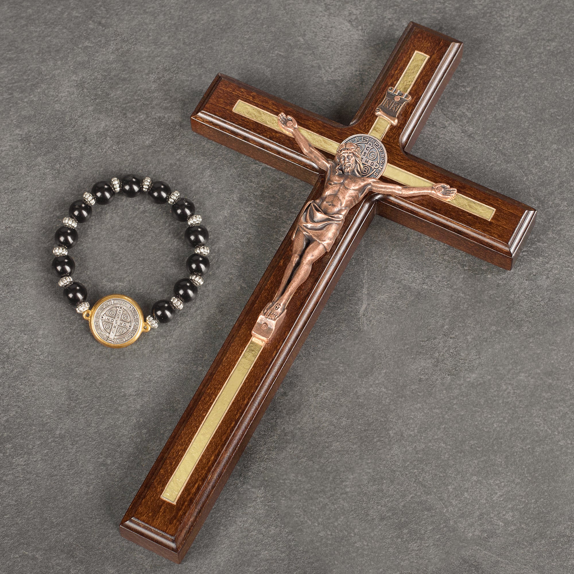 Handmade St Benedict Crucifix Wall Cross