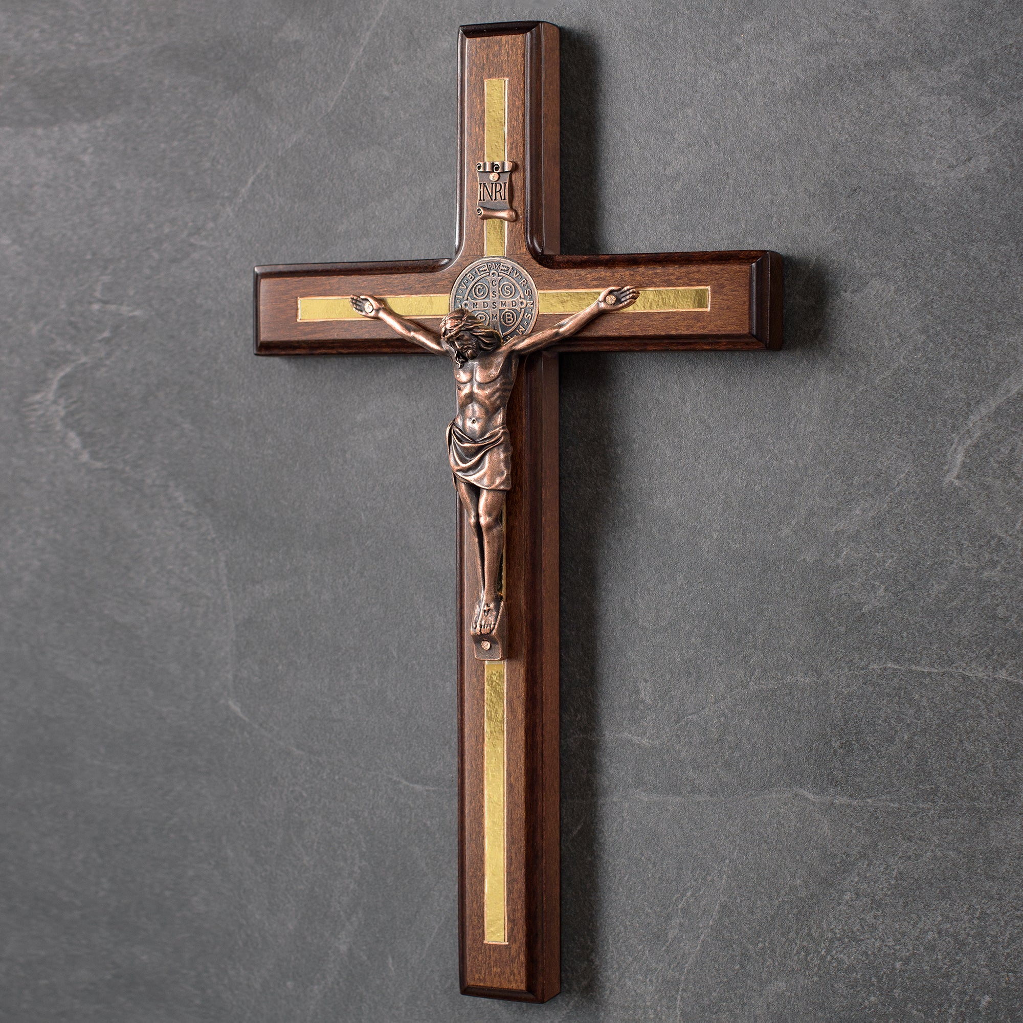 Handmade St Benedict Crucifix Wall Cross