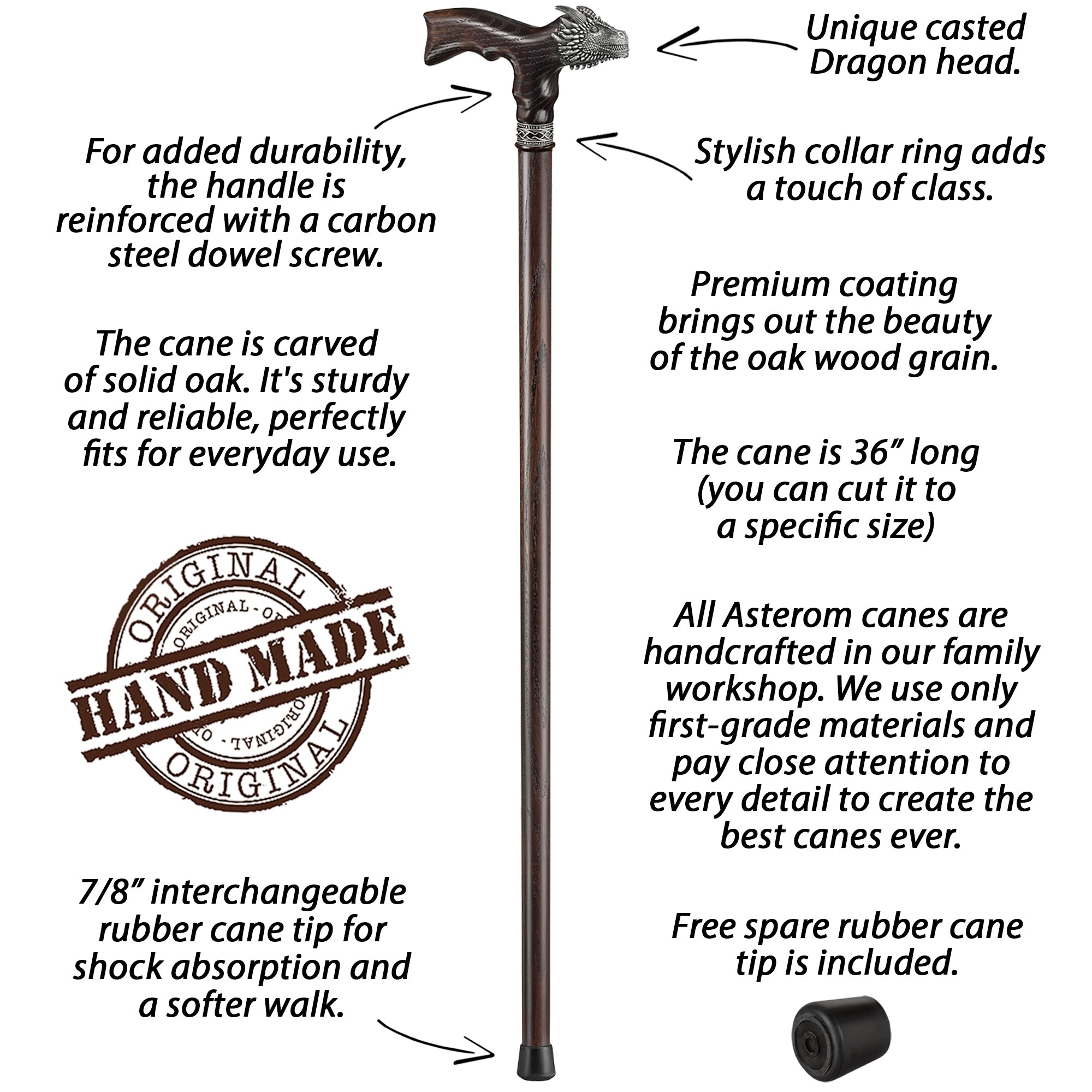 Dragon Walking Cane - Exclusive Handmade Cane