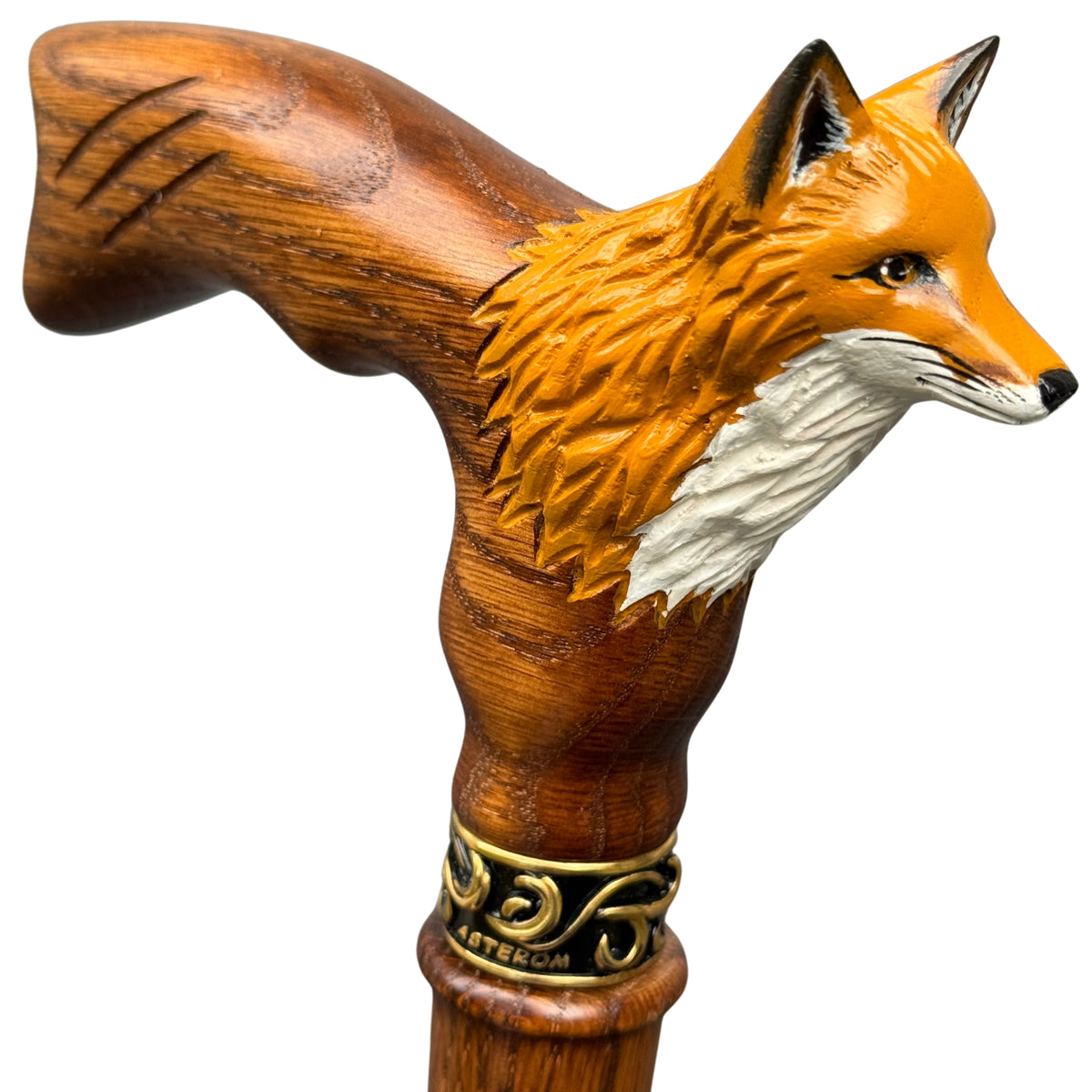 Hand-Painted Fox Cane - Custom Length