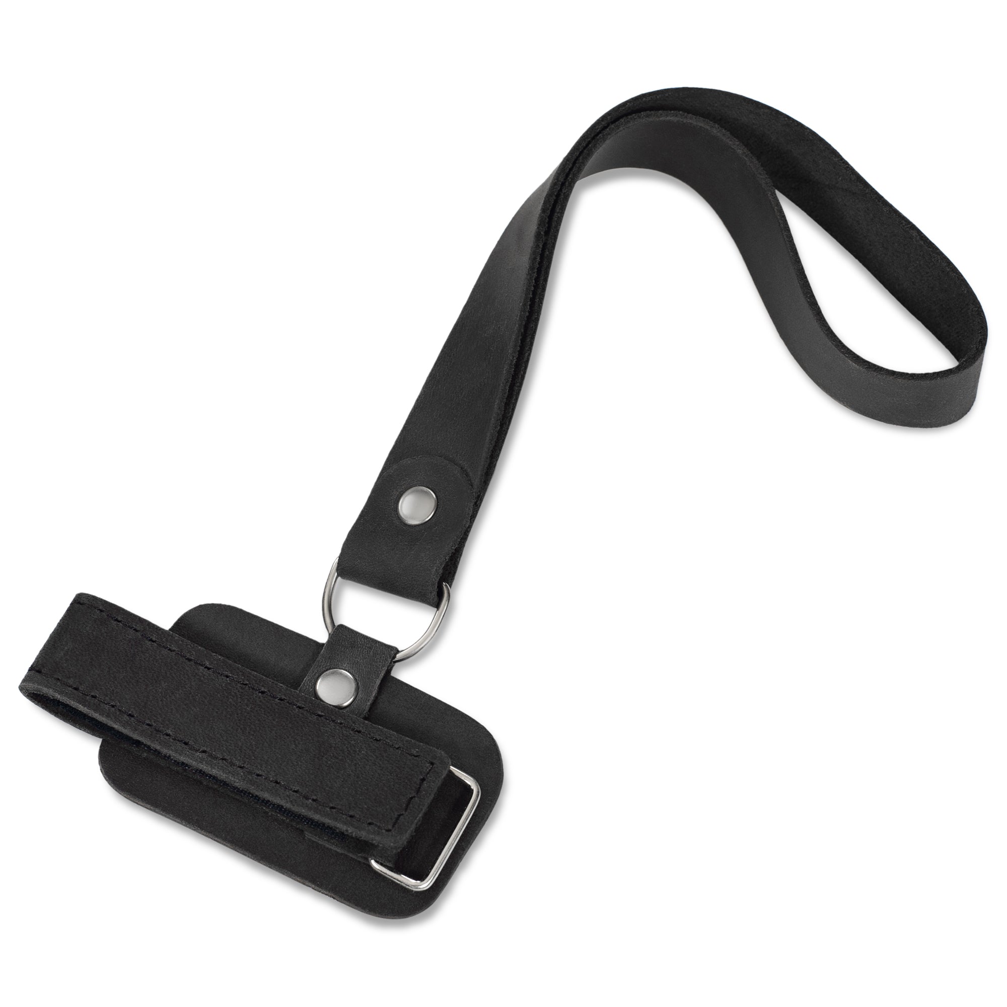 Black Stylish Leather Wrist Strap for Canes and Walking Sticks