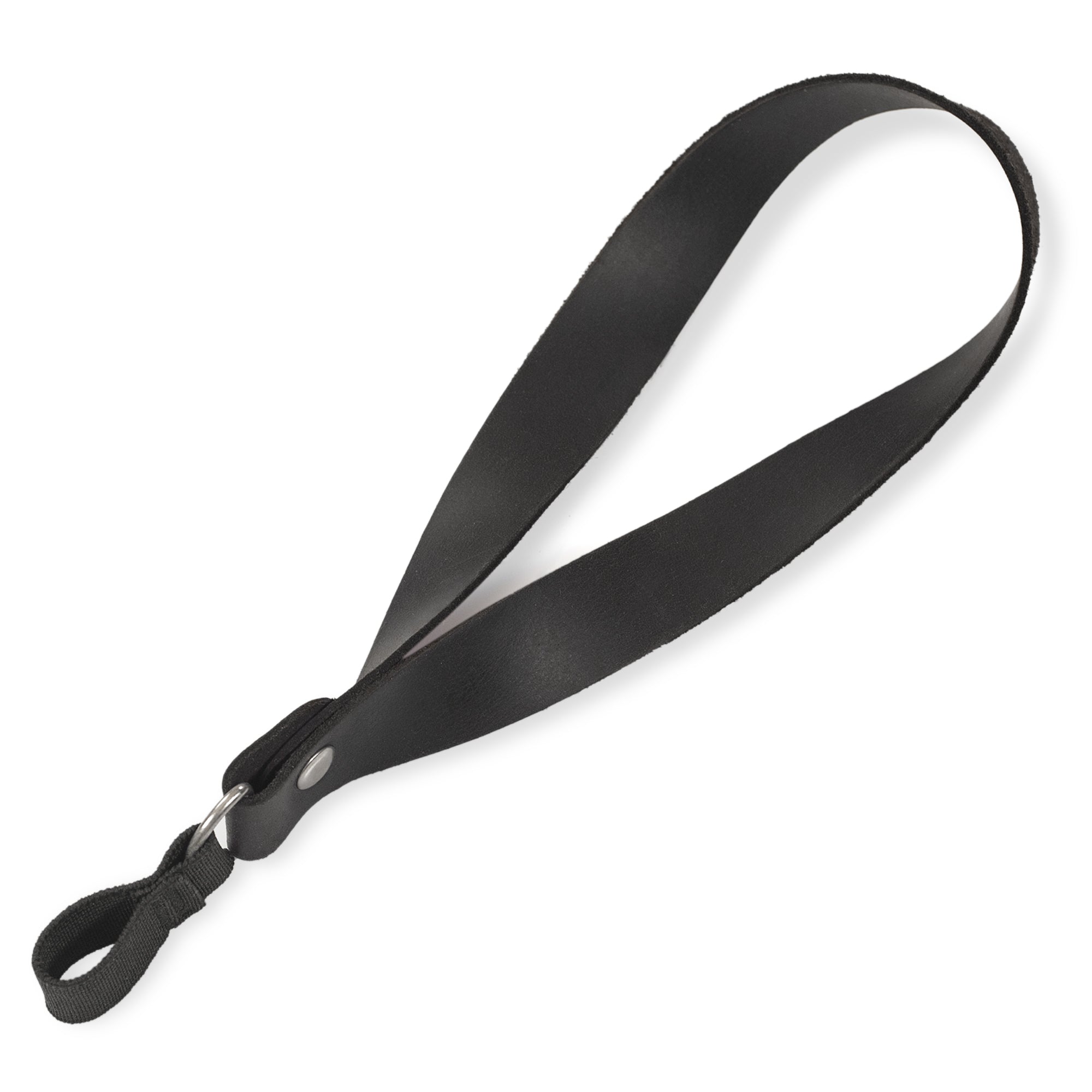 Black Leather Wrist Strap for Canes and Walking Sticks