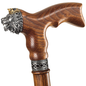 Unique Lion King Wooden Walking Cane for Men