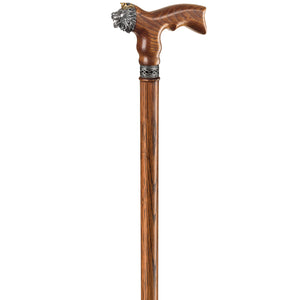 Unique Lion King Wooden Walking Cane for Men