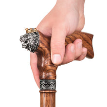 Unique Lion King Wooden Walking Cane for Men