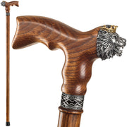 Unique Lion King Wooden Walking Cane for Men