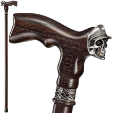 Custom Soldier Skull Cane - Cool Wood Walking Cane