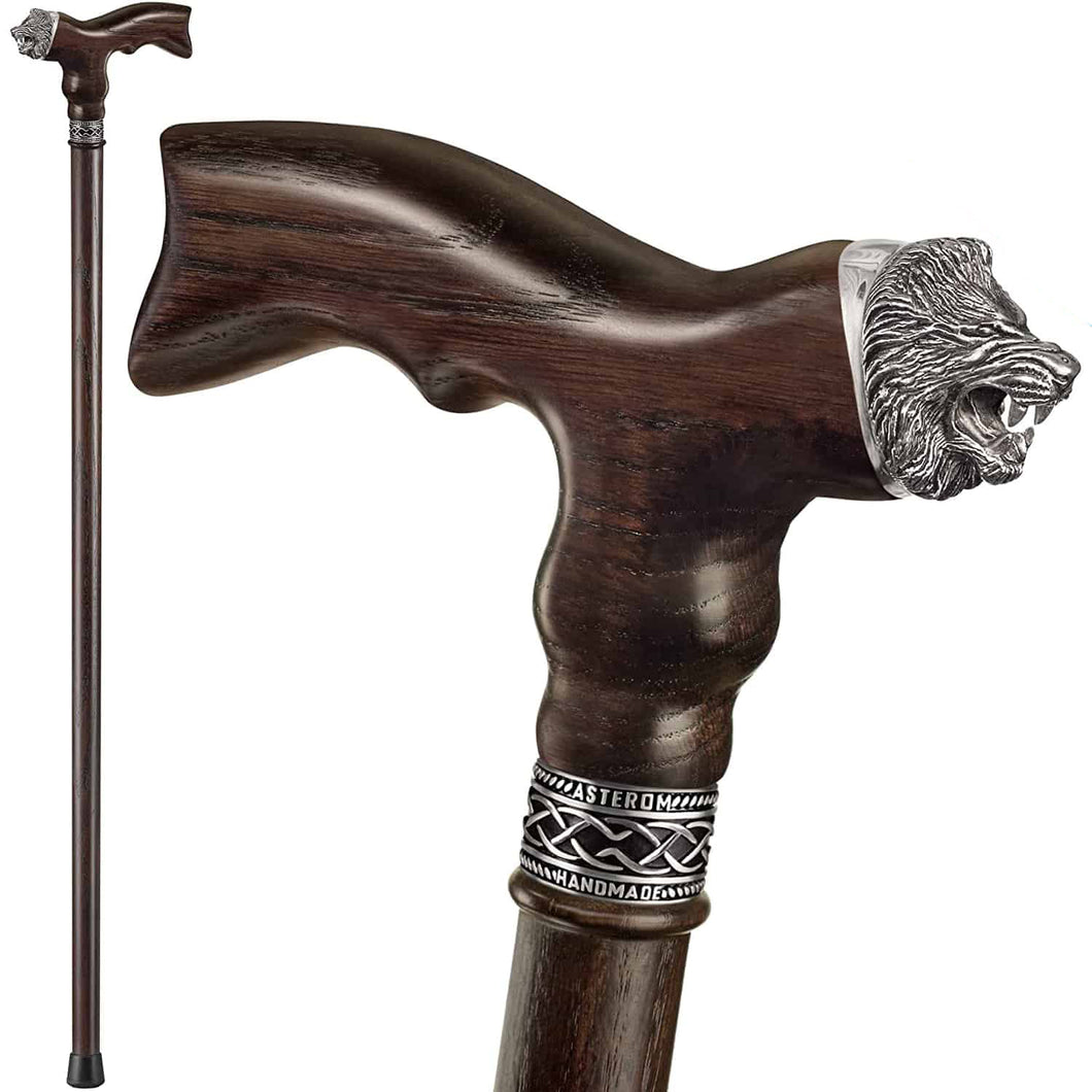 Lion Walking Cane - Custom Length and Color