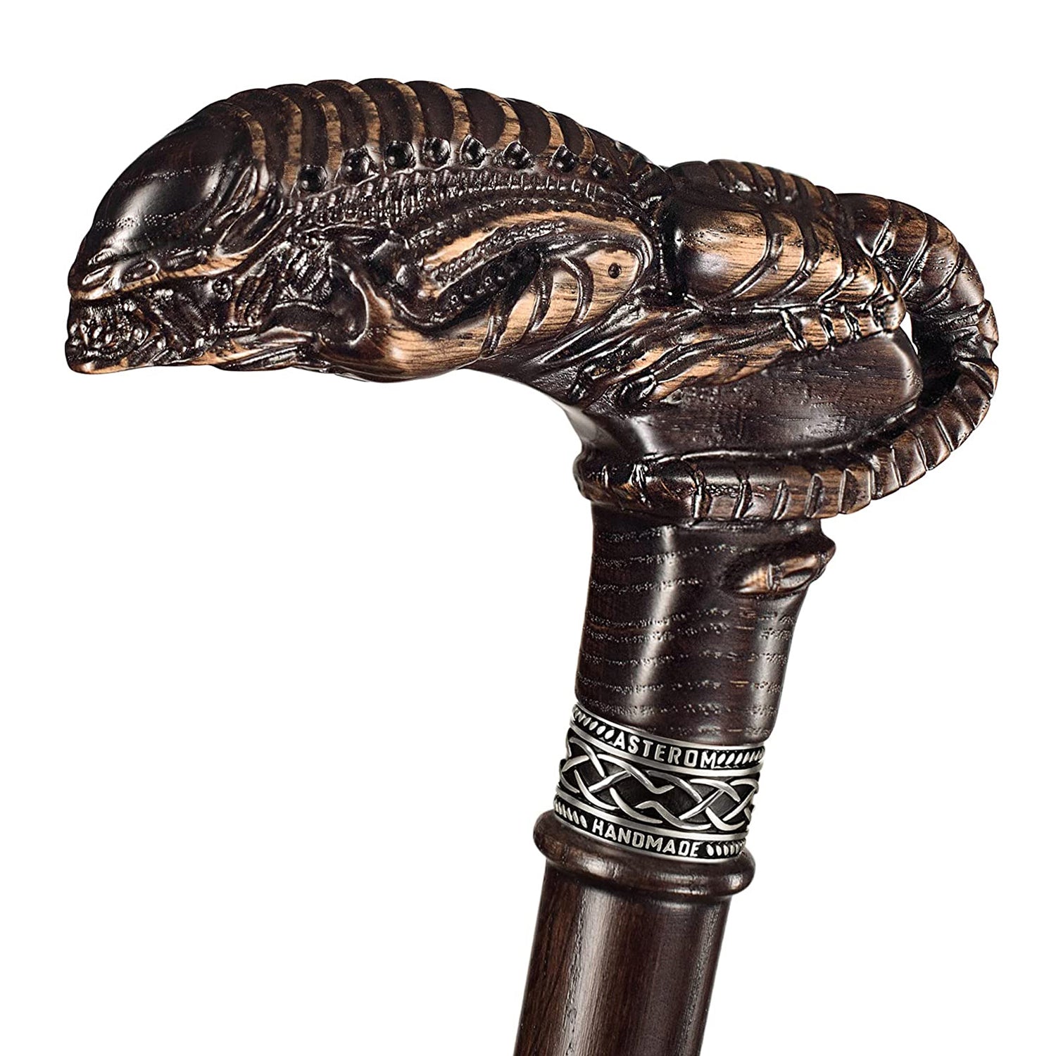 Alien - Hand Carved Xenomorph Walking Cane, Custom Length