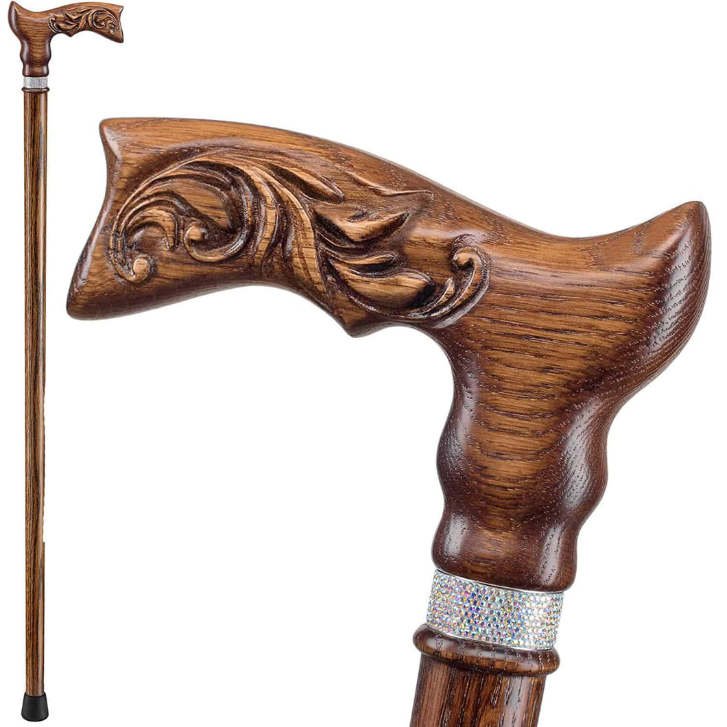 Branchlet Cane for Women- Rhinestone Wooden Cane - Custom Length and Color