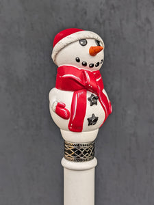 Hand-Painted Snowman Cane - Custom Length