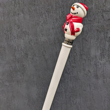 Hand-Painted Snowman Cane - Custom Length