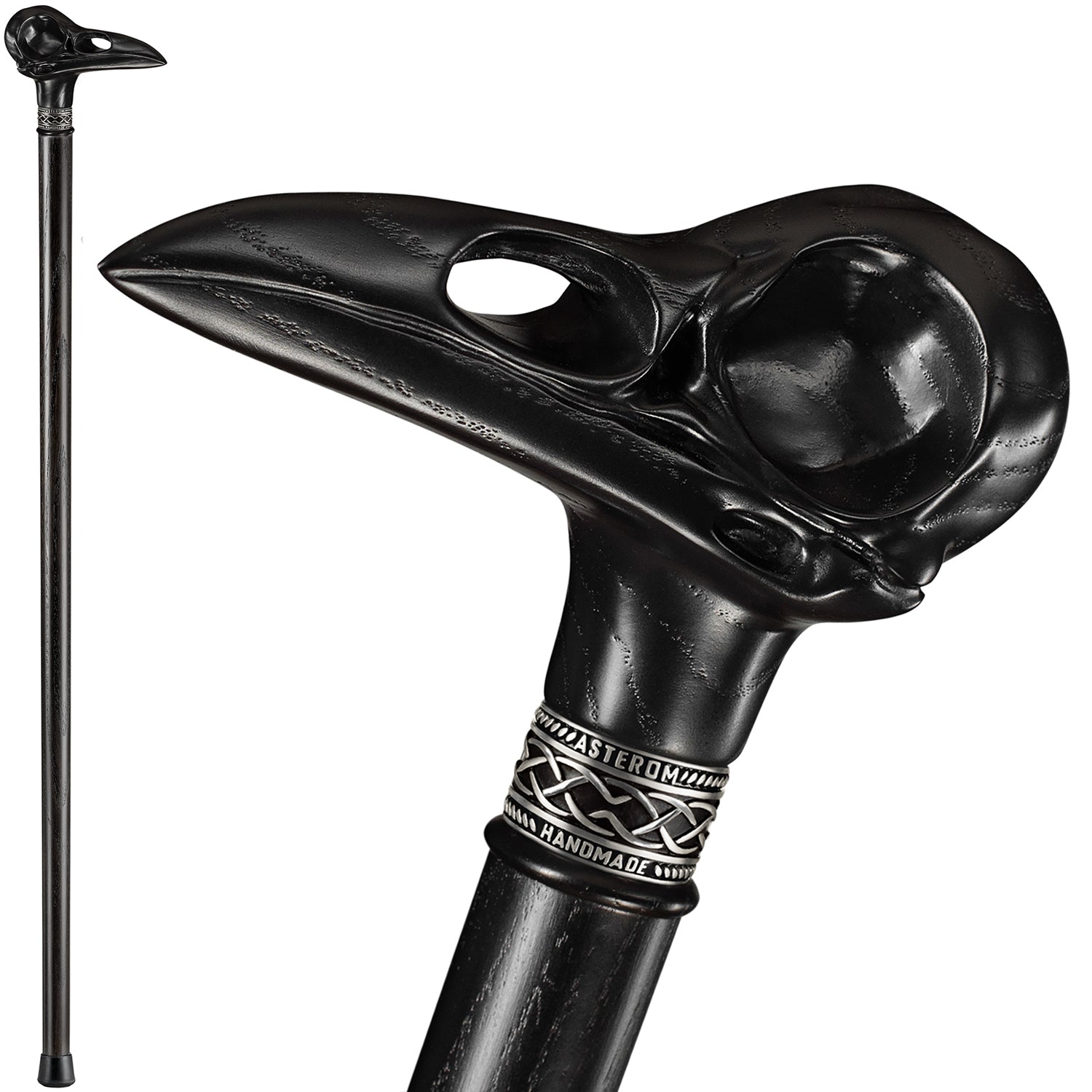 Plague Doctor Cane, Raven Skull, Gothic Cane for Men