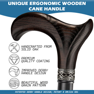 Telescopic Aluminum Walking Cane for Men and Women - Cool Adjustable Derby Can