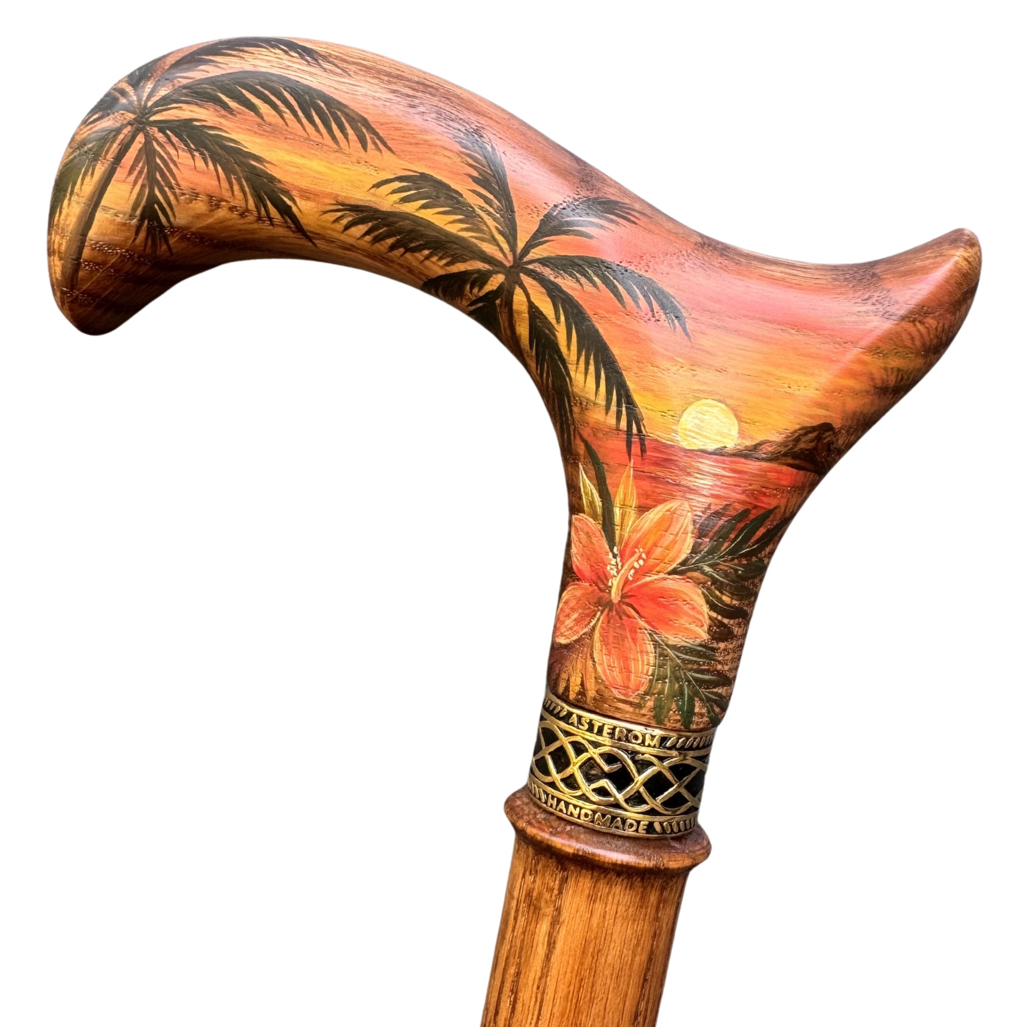 Hand-Painted Tropic Cane - Unusual Stylish Walking Stick